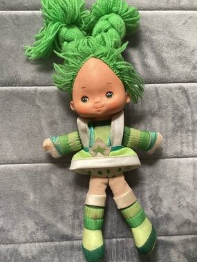 Green Hair Plush Kids Doll - Soft Green Outfit